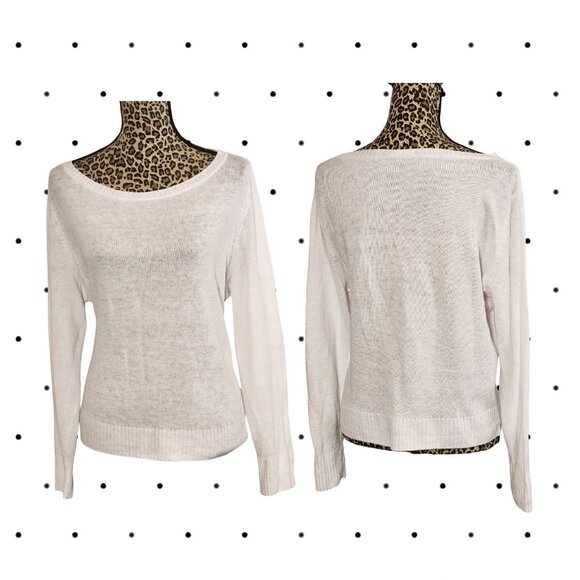 Lightweight white Sweater with multiple button detail on one side - Picture 1 of 3